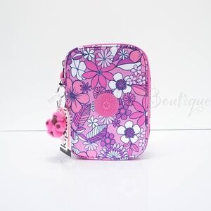 Kipling 100 Pens Case Pencil Accessory Box Polyester AC7252 Whimsy Wildflowers